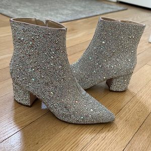 Betsey Johnson rhinestone booties